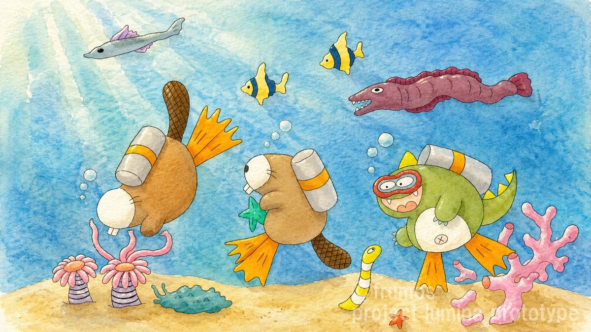 frumosart's tweet photo. 今度作る絵本の絵のテイストをどうしようかなと思いながらあれこれ実験中。元の絵はクリスタでベタ塗り着彩でアニメのセル塗りっぽかったんだけど、ちょっとアナログの水彩風に変えてみた。まだまだ実験するぞぉ～！
#創作 #Kindle #AIイラスト https://t.co/PLA5H0DKcs