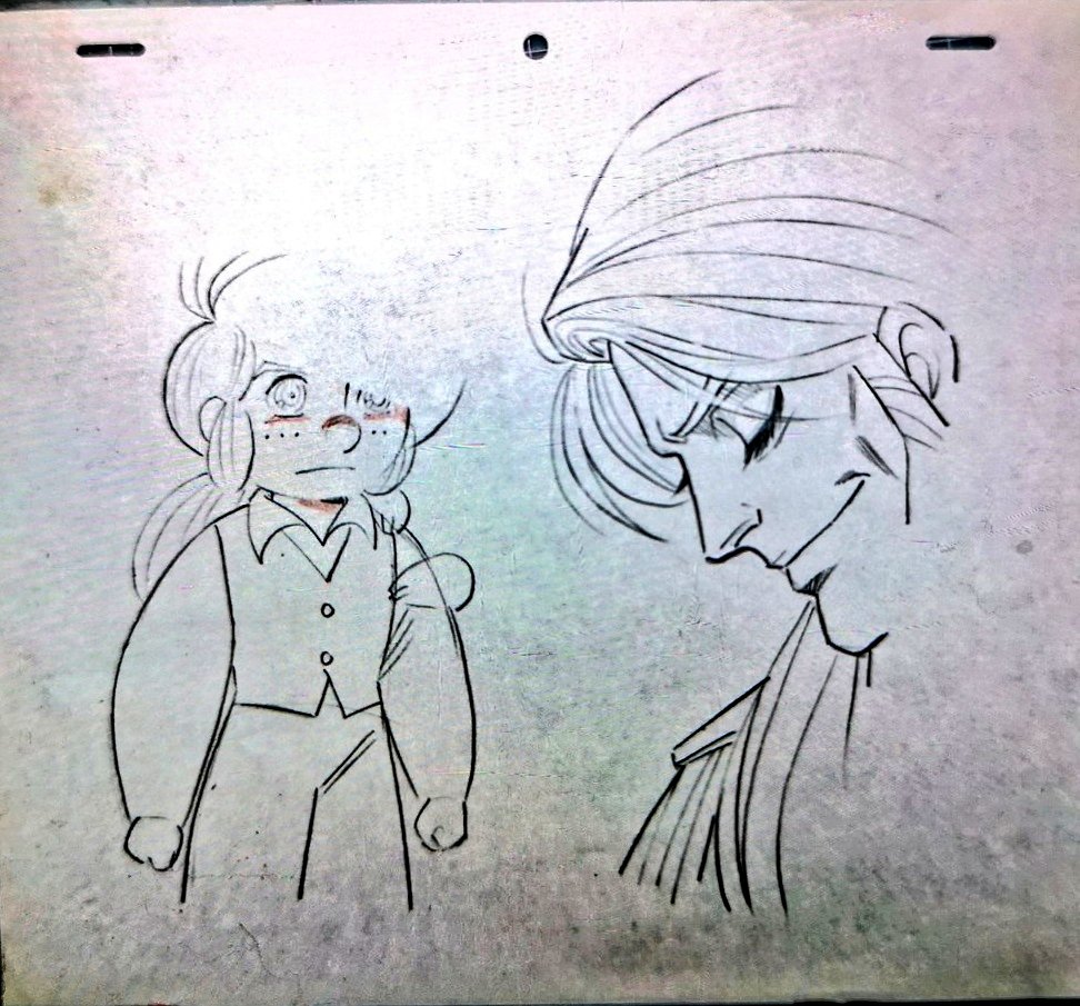 GAKUJIRA's tweet photo. 「宝島」は僕が19歳
アニメーター1年生の時の仕事だ。

当然、動画だがやたら気合い入れてクリーンナップしてたおかげで、後半には大事な見せ場の
カットを任せられるようになった。

ナマの杉野さんの修正原画は恐ろしい。
綺麗に描くだけでは全然足りない。

魂を、命を吸い上げるのだ。 https://t.co/lNffz8Trth