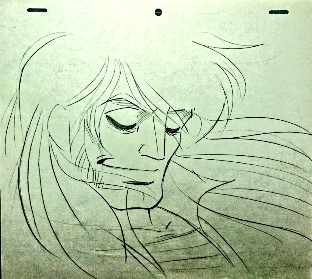 GAKUJIRA's tweet photo. 「宝島」は僕が19歳
アニメーター1年生の時の仕事だ。

当然、動画だがやたら気合い入れてクリーンナップしてたおかげで、後半には大事な見せ場の
カットを任せられるようになった。

ナマの杉野さんの修正原画は恐ろしい。
綺麗に描くだけでは全然足りない。

魂を、命を吸い上げるのだ。 https://t.co/lNffz8Trth