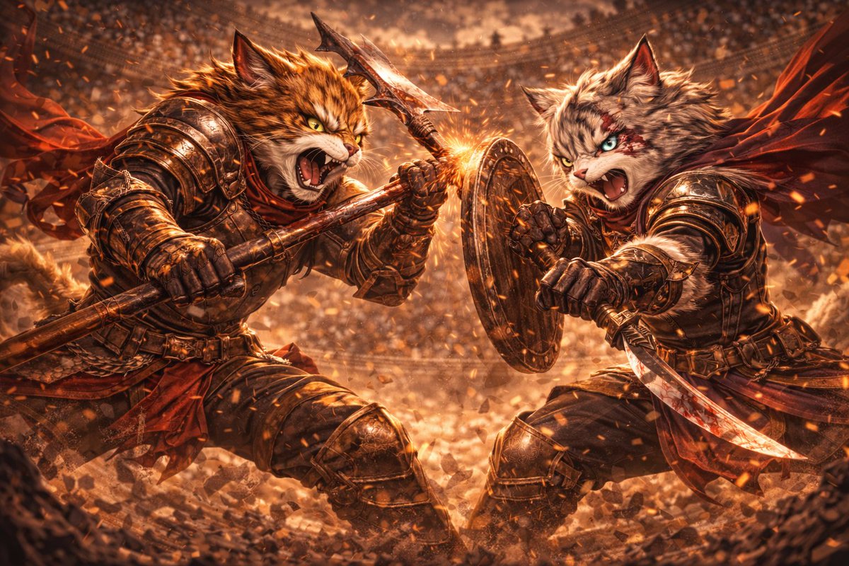 NineChronicles's tweet photo. 🚨 Odin Arena Championship #17 is NOW OPEN! 🚨

Only the strongest Cat Warriors enter this arena 🐱⚔️

Climb the ranks, prove your worth, and fight for your share of the 500,000 NCG prize pool

The battle begins now. Good luck, Cat Warriors! 🔥 https://t.co/ll4tdAqj6q