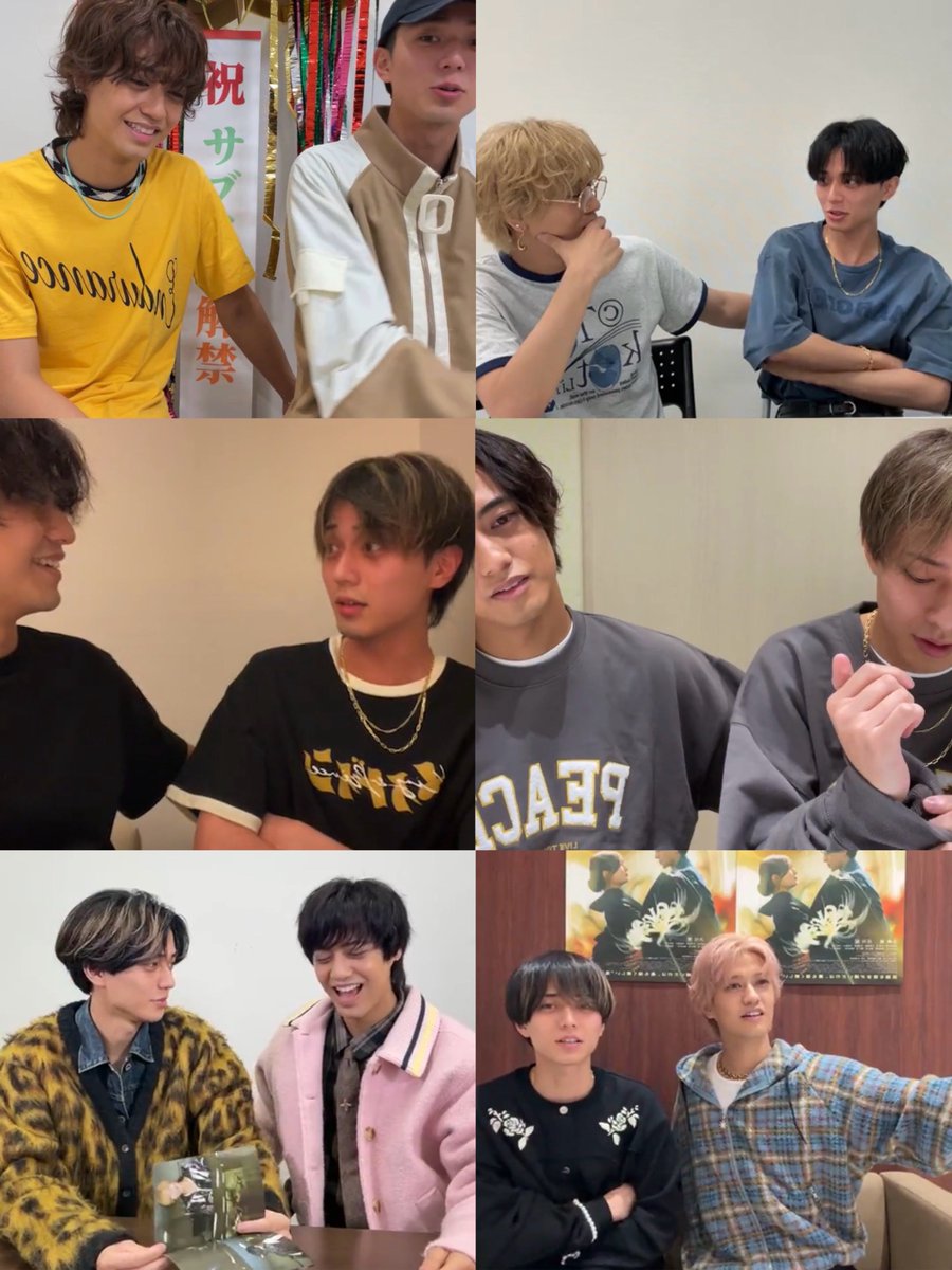 eggbenedict_0's tweet photo. 生配信のキンプリさん
廉の背もたれや椅子に手を置く海人
海人の足に腕を置く廉

海人を背もたれにする廉🆕 https://t.co/ajPLkxEU2G