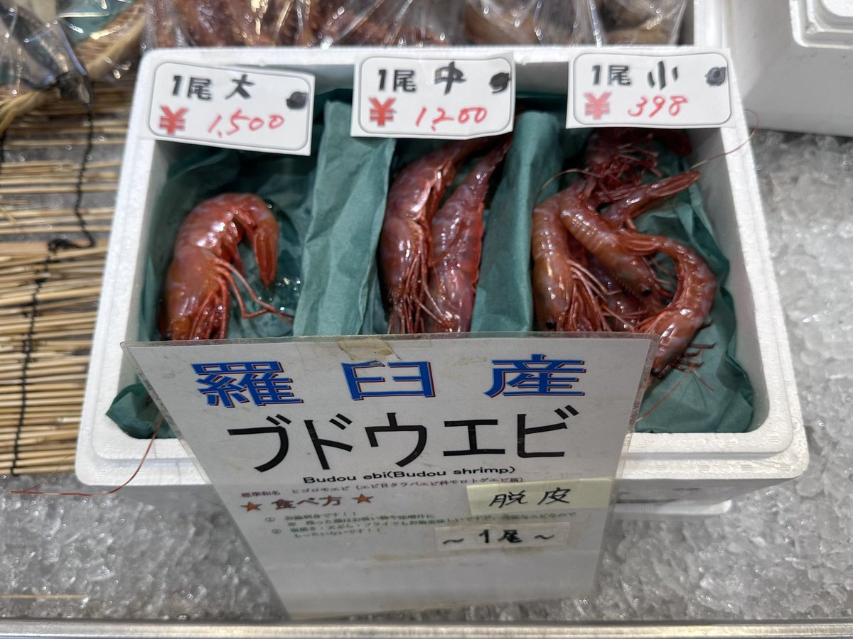 hayakawa0622's tweet photo. ブドウエビ！本日、道の駅 知床·らうす隣の海鮮工房で販売してました！
「幻のエビ」とも呼ばれるほど希少なエビです。
#羅臼 https://t.co/pqLCaTIObd