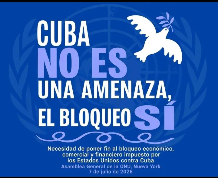 DmeCotorro25's tweet photo. ✨🌍 Cuba no amenaza, el bloqueo sí.
La esperanza y la dignidad de un pueblo reclaman justicia en la ONU.
#TumbaElBloqueo 
#CubaNoEstaSola
#EducacionCotorro https://t.co/dXi4V0Xo8a