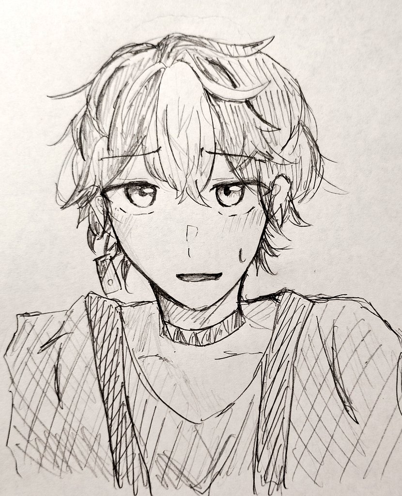 Kuchantea's tweet photo. 練習①
笑った困り顔🌸くん https://t.co/IqTuWSxpxY
