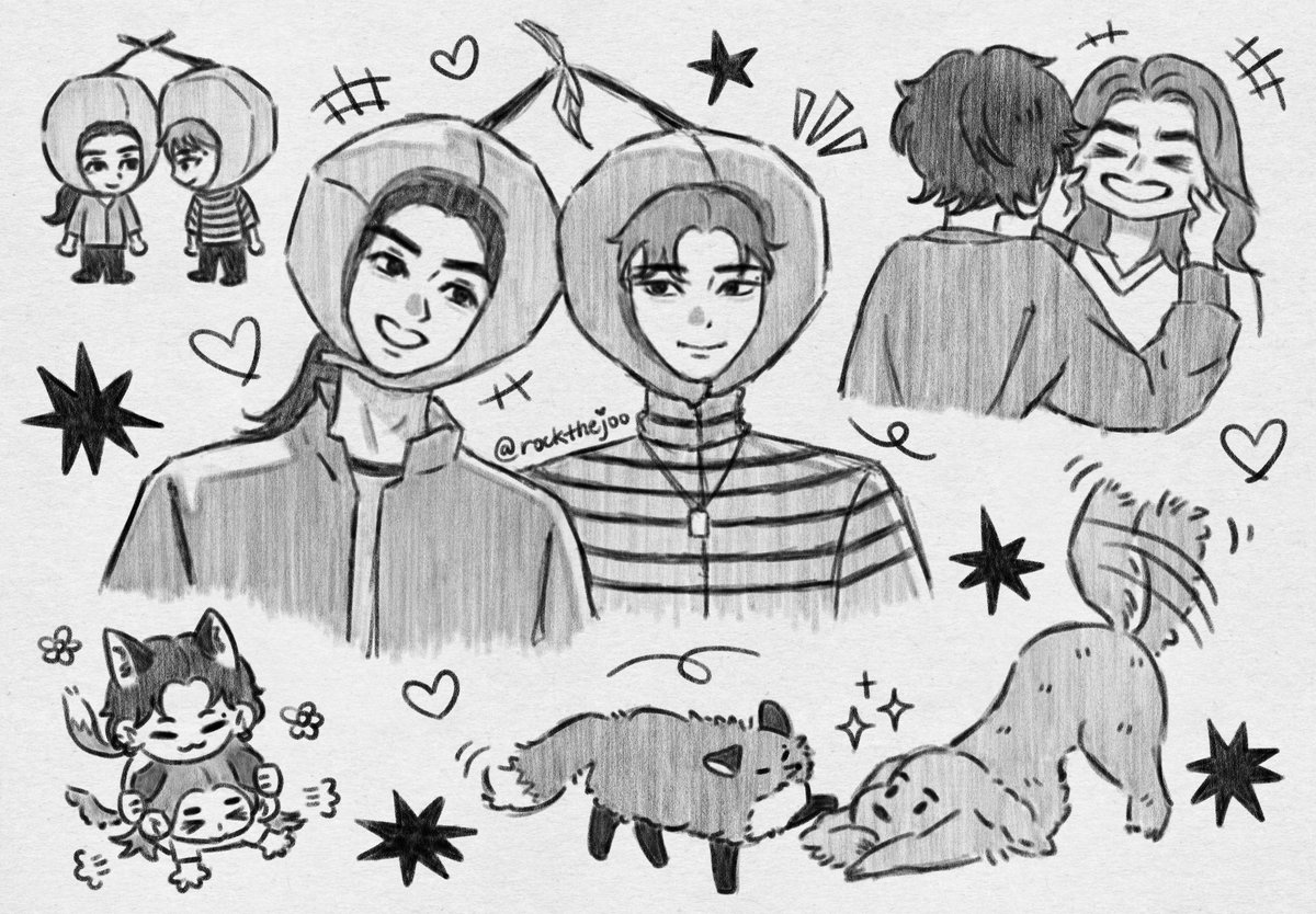rockthejoo's tweet photo. doodles 🐺🦊 https://t.co/1wSjuAxBwD