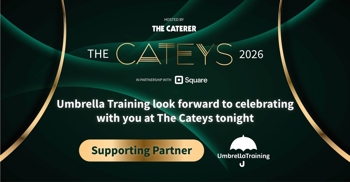 Caterertweets's tweet photo. We are delighted that @UmbrellaTES is a proud supporting partner of #Cateys2026 https://t.co/ZArGGseD1n