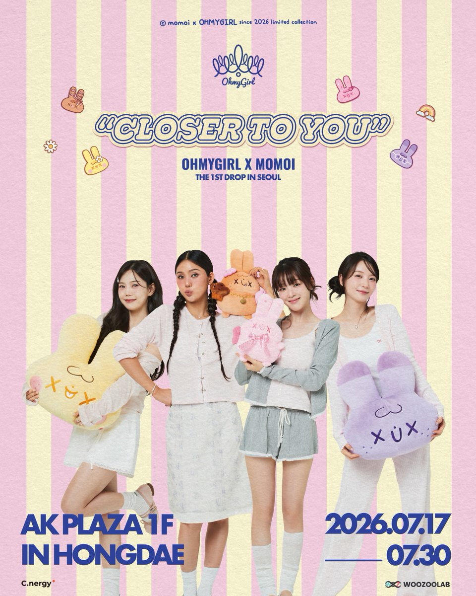 moree_app's tweet photo. ✨'CLOSER TO YOU' with OH MY GIRL💖

📅 2026.07.17(금) ~ 2026.07.30(목)
⏰ 월-금 11:00 ~ 22:00
       토-일 10:30 ~ 22:00
📍 서울 마포구, AK PLAZA 홍대 1F

🌳Moree 어플에서도 곧 편하게 볼 수 있어요!

#오마이걸 #OHMYGIRL #홍대팝업 #팝업 #팝업스토어 https://t.co/4Zh71WEXVS