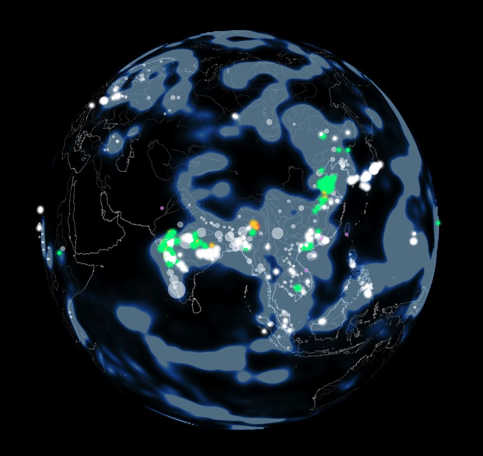 GabrieloMM's tweet photo. Our goal with FloodLink is to keep people around the world safe from storms and flash floods.

Our system is detecting heavy activity in Asia, mostly in China and India, the most populated countries.

Stay safe https://t.co/u01TlDkjwt