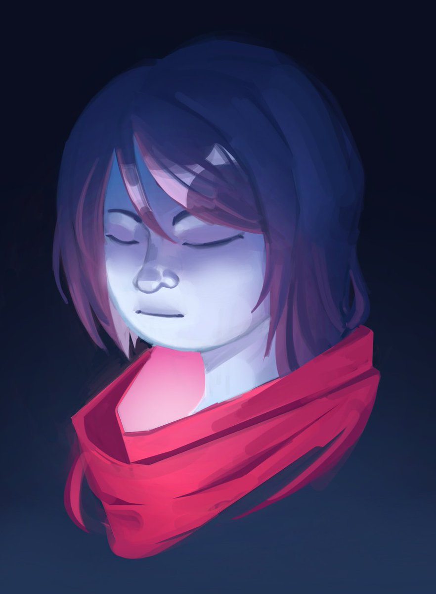 jonhye5's tweet photo. A painted portrait study of Kris from Deltarune. I wanted to experiment with soft lighting and color. What do you think?

#deltarune #deltarunefanart #digitalartㅤㅤㅤㅤ https://t.co/eW8pUTCwBb