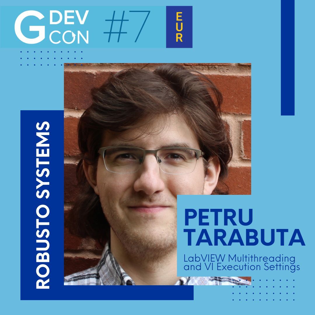 GDevConference's tweet photo. 🎤 #GDevCon Presenter Spotlight - Petru Tarabuta 
#LabVIEW makes parallelism easy - but high performance multithreading takes real mastery. Petru breaks down reentrancy, priorities and execution systems.
🎟️ Tickets: https://t.co/qBC4ZJj6UB https://t.co/w13WGOMwG7