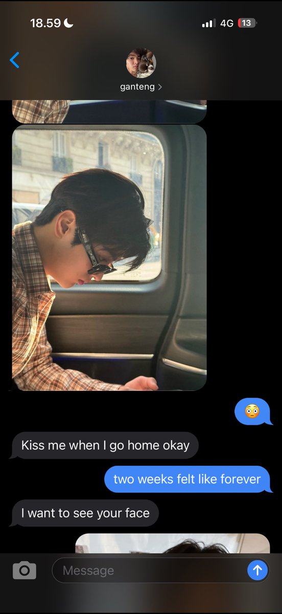 GaIocher's tweet photo. When you’re on a family trip but you’re in the beginning of a talking stage with a cute boy from Bandung so you’re texting all day and feeling lowkey giddy https://t.co/UDLdwIXSpw