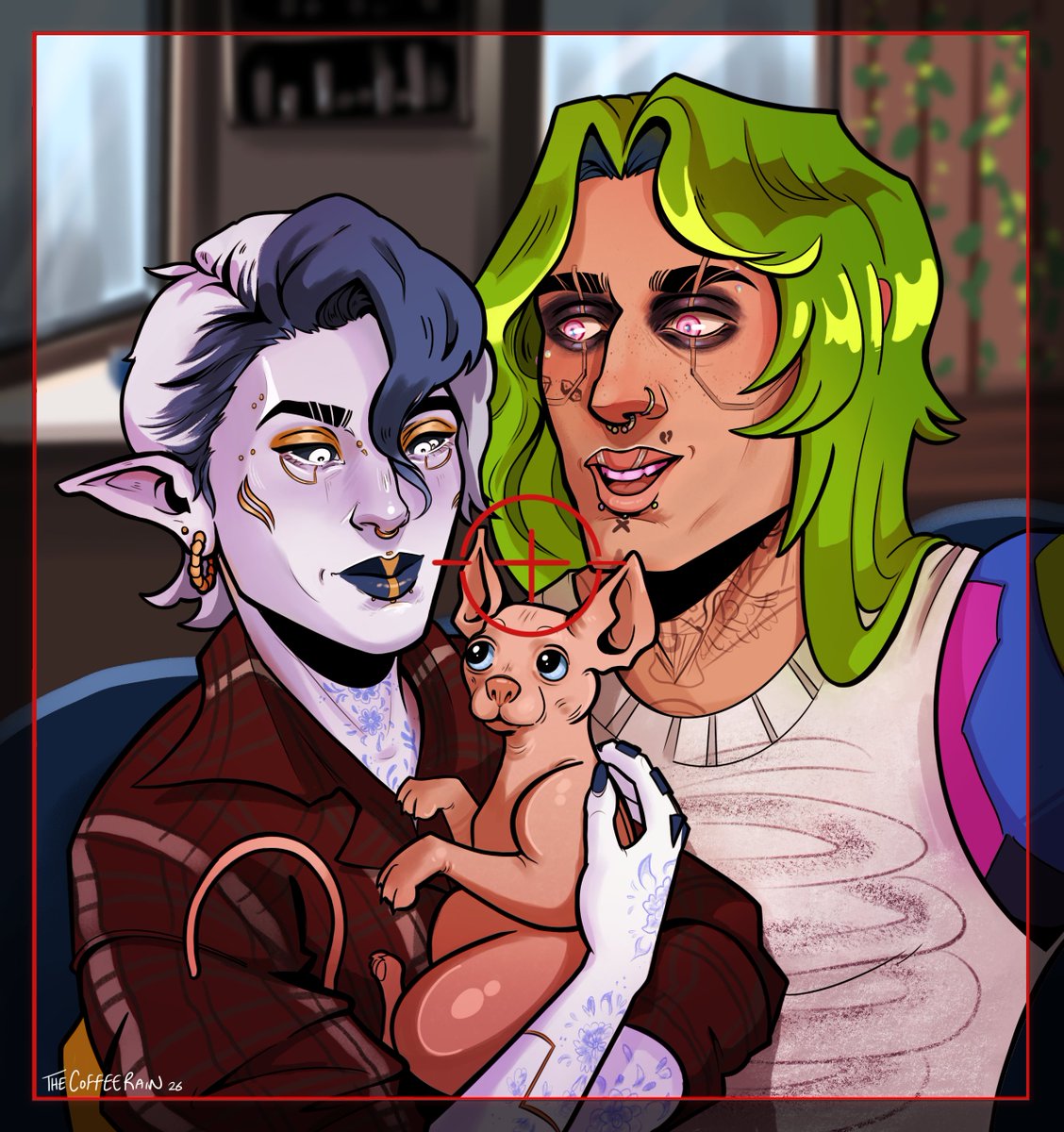 The_CoffeeRain's tweet photo. #ArtFight revenge against @saintmalev 

[#cyberpunk2077 #cyberpunk #teamtragedy] https://t.co/HvEF6t6lRw