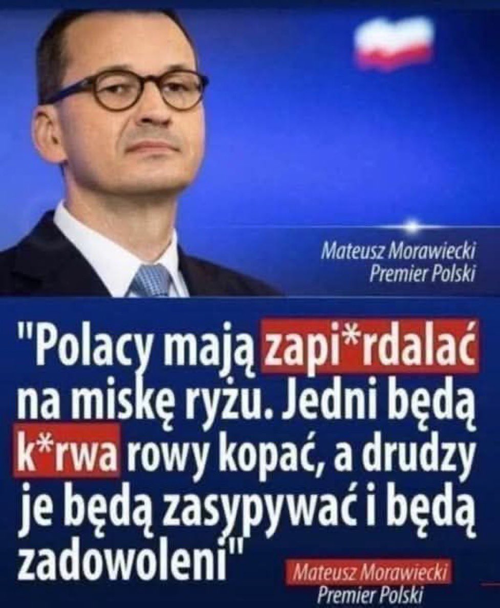 ARybkiewicz's tweet photo. @MorawieckiM Spadaj student https://t.co/f1mdGRnND4