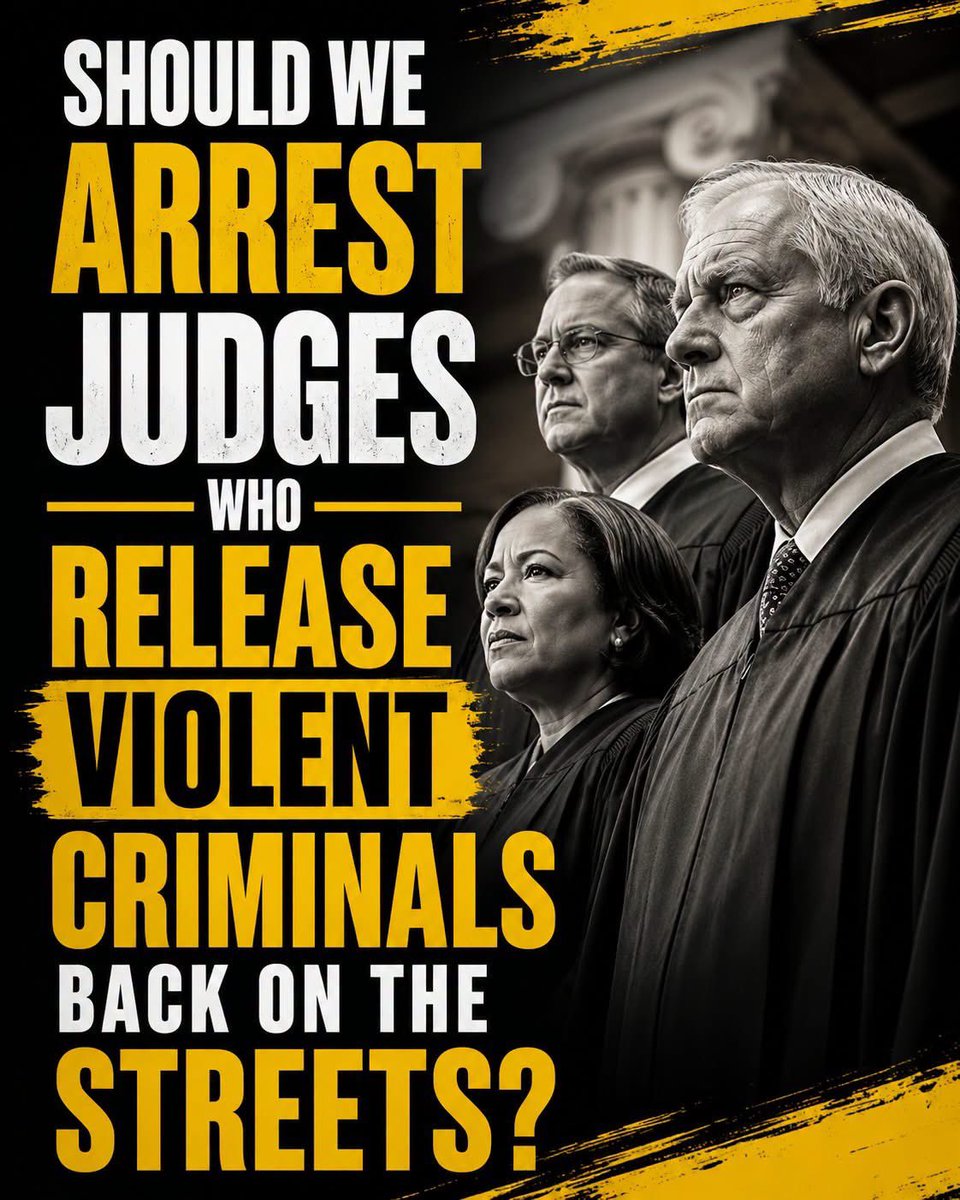 ToniLL22's tweet photo. Absolutely! No 1️⃣ is above 
the LaW! 🔥🔥🔥

Should judges be held accountable? ⚖️

If a judge releases a violent criminal back onto our streets and innocent Americans get hurt, there need to be real consequences. President Trump is right: public safety comes first, and activist judges should not be above accountability. 🇺🇸