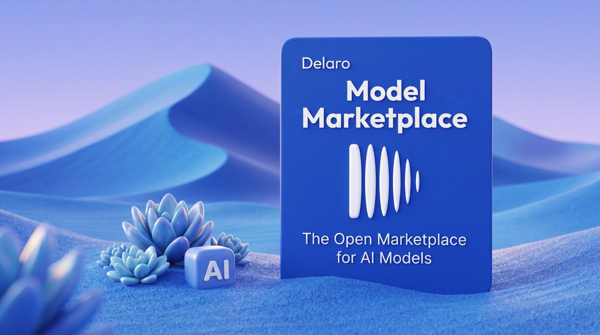 Delaroofc's tweet photo. The future of AI isn't built around isolated models it's built around open access. Delaro creates a marketplace where developers can discover, publish, license, and monetize AI models through one unified exchange, accelerating innovation across the entire AI ecosystem. https://t.co/xQaAZ9GbOf
