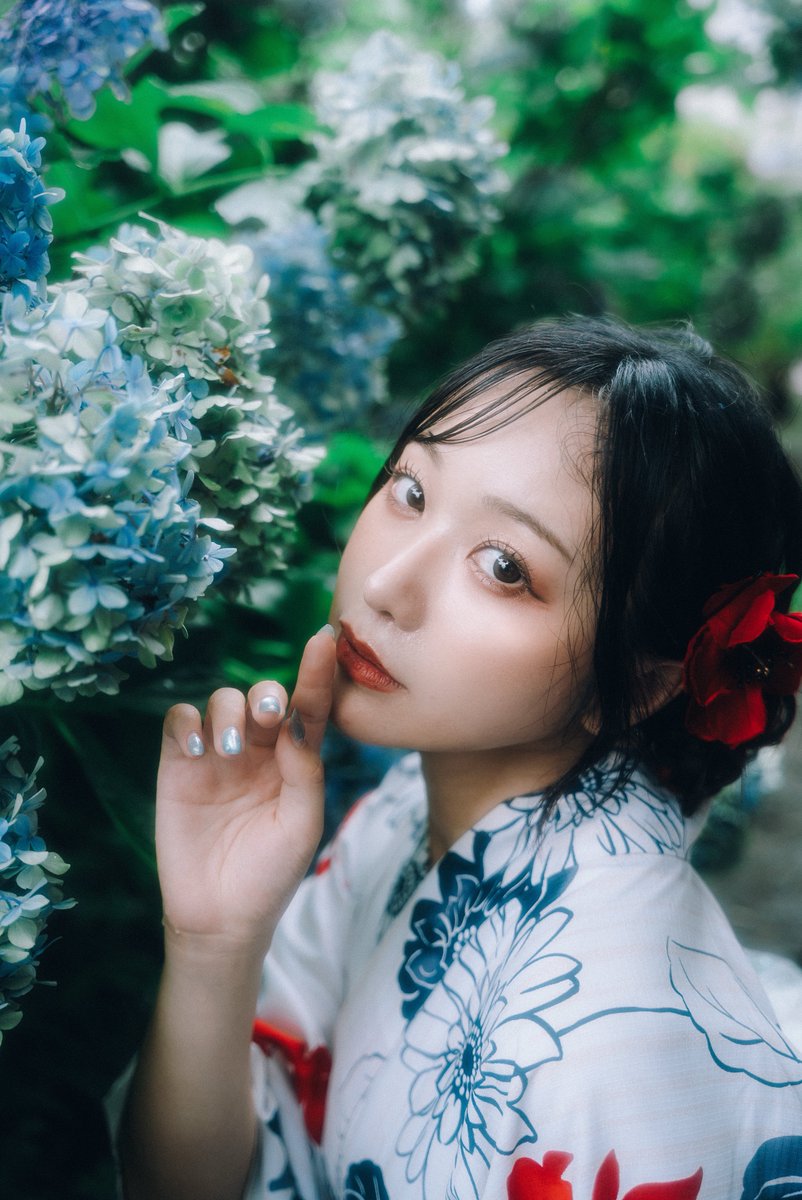 Kaede_Tachikawa's tweet photo. 紫陽花と浴衣 https://t.co/zgTjJV9xhP