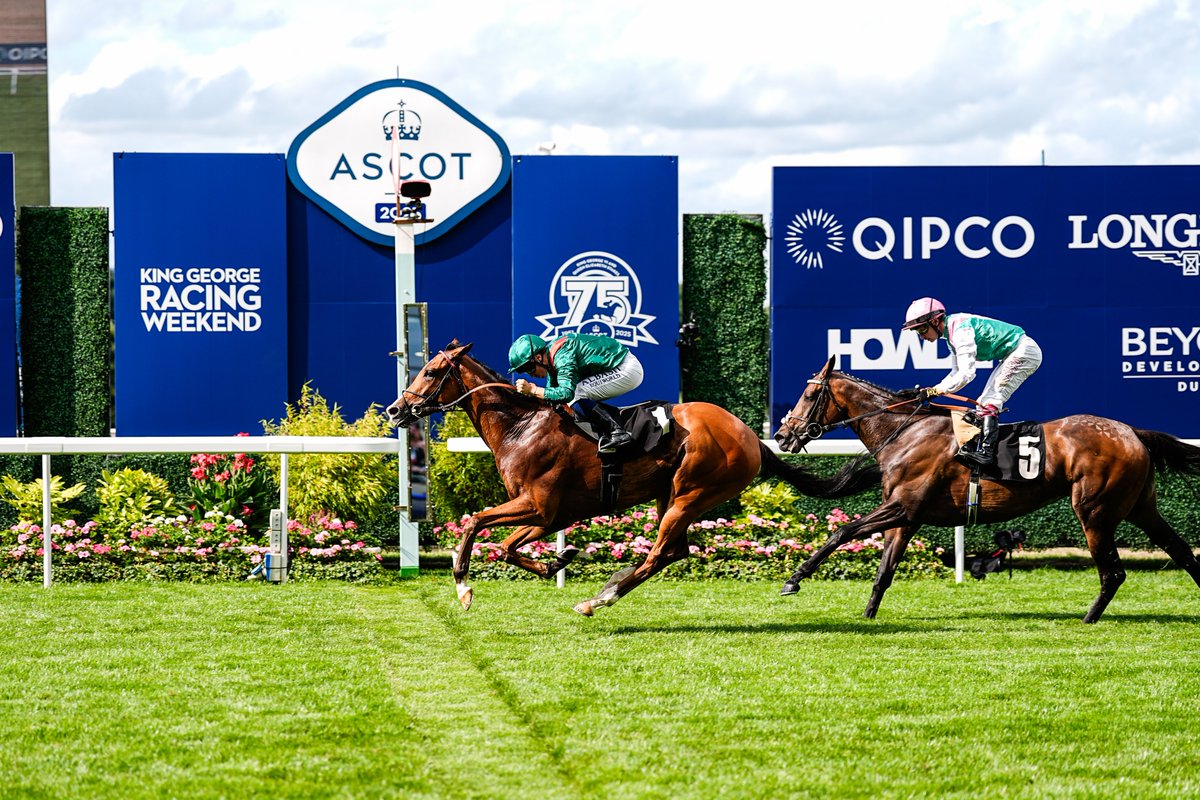 Ascot's tweet photo. The 2026 King George VI & Queen Elizabeth Stakes has 14 still in after the latest entry stage. Last year’s winner CALANDAGAN remains on course alongside 2024 winner GOLIATH for Francis-Henri Graffard. Japanese duo MASQUERADE BALL and WURTTEMBERG are both set to line up, with BENVENUTO CELLINI and MINNIE HAUK leading Aidan O'Brien's potential challenge.
Full list👇
🇬🇧 ALMAQAM
🇬🇧 BAY CITY ROLLER
🇫🇷 CALANDAGAN
🇬🇧 CONVERGENT
🇫🇷 GOLIATH
🇮🇪 LAMBOURN
🇯🇵 MASQUERADE BALL
🇯🇵 WURTTEMBERG
🇬🇧 KALPANA
🇮🇪 MINNIE HAUK
🇮🇪 ACTION
🇬🇧 ANCIENT EGYPT
🇮🇪 BENVENUTO CELLINI
🇮🇪 CAUSEWAY