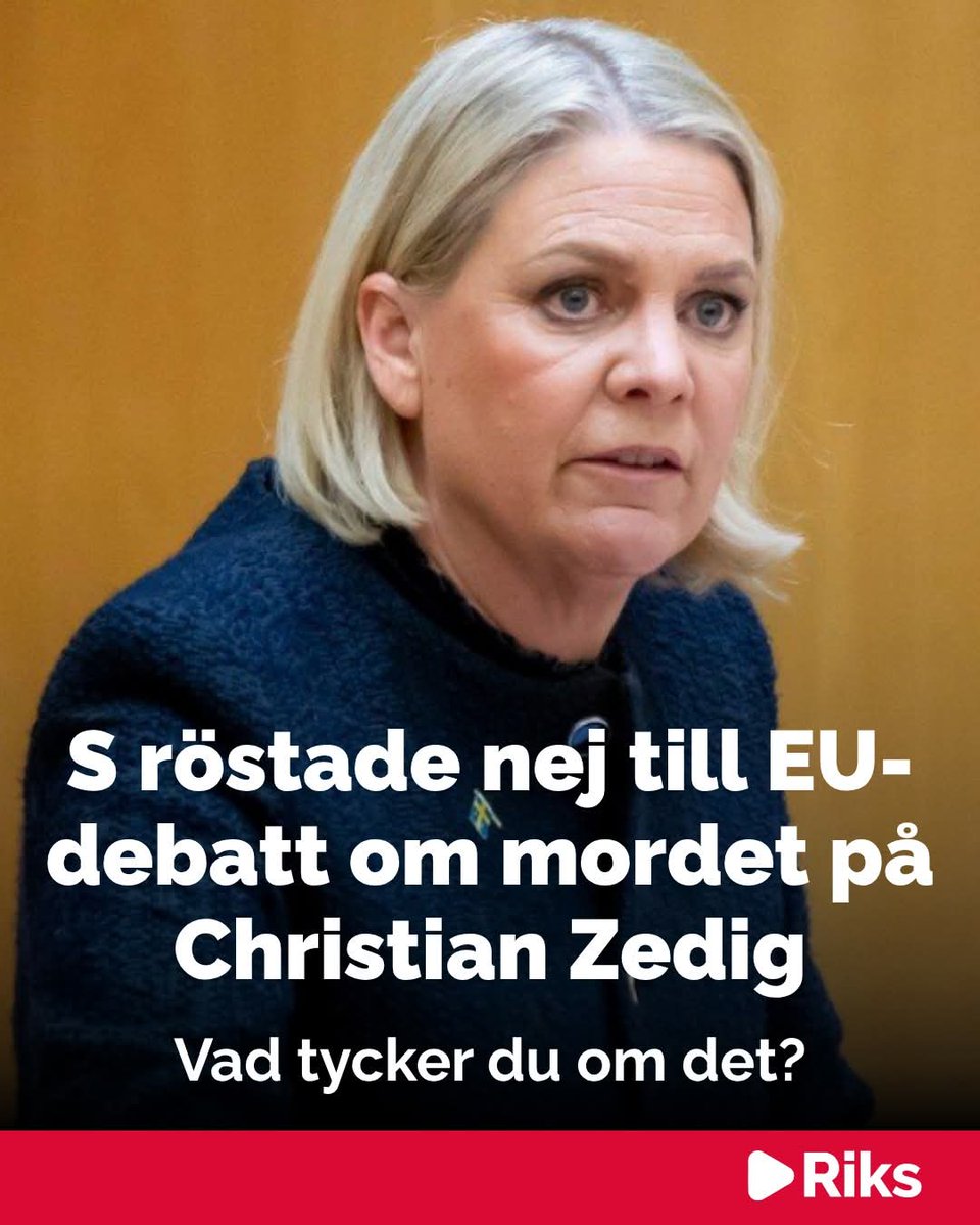 Kvasern's tweet photo. För att debatten över huvud taget skulle kunna hållas krävdes en omröstning i parlamentet. Röstprotokollet visar att förslaget gick igenom med 283 röster mot 142, medan den socialdemokratiska partigruppen hörde till dem som röstade nej:
📍 Socialdemokraterna Heléne Fritzon, Johan Danielsson och Sofie Eriksson
📍 Miljöpartiets Alice Bah Kuhnke och Pär Holmgren
📍 Vänsterpartiets Hanna Gedin 
▪️Ovan var de ledamöter som röstade nej till att överhuvudtaget diskutera frågan.