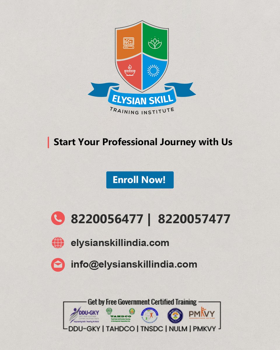 ElysianSkill's tweet photo. π₯ Get Skilled. Get Certified. Get Hired. π
#ElysianSkillTraining #GovernmentCertifiedCourses #GovernmentTrainingCourses #SkillDevelopment #VocationalTraining #CareerDevelopment #JobReadySkills #ProfessionalTraining #IndustryOrientedTraining #GovernmentRecognizedCertification https://t.co/MIpX08YBTv