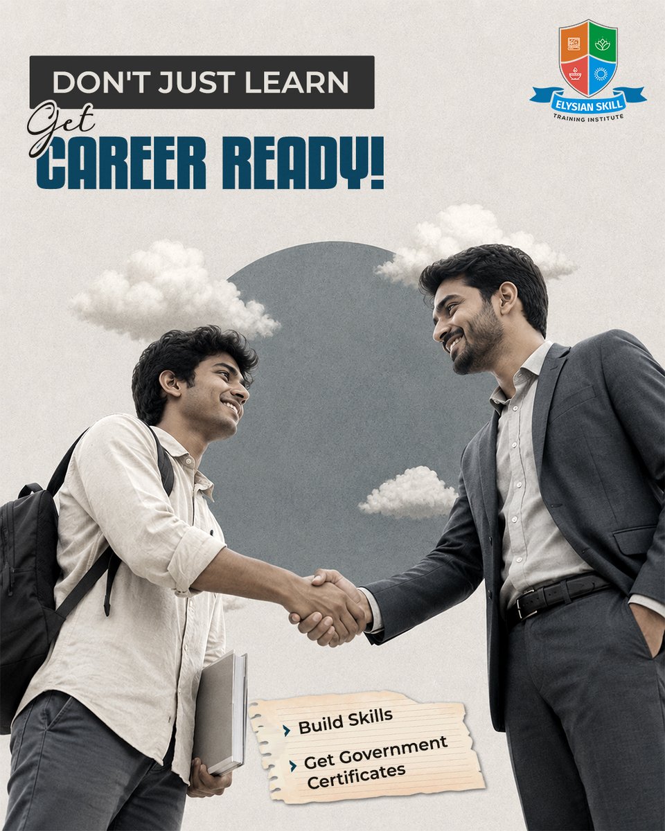 ElysianSkill's tweet photo. π₯ Get Skilled. Get Certified. Get Hired. π
#ElysianSkillTraining #GovernmentCertifiedCourses #GovernmentTrainingCourses #SkillDevelopment #VocationalTraining #CareerDevelopment #JobReadySkills #ProfessionalTraining #IndustryOrientedTraining #GovernmentRecognizedCertification https://t.co/MIpX08YBTv