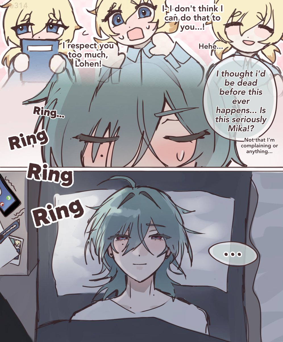 iize314's tweet photo. lohen and mika yuri modern au (1/2) #mikahen #genshin https://t.co/yd3rFVTDbd