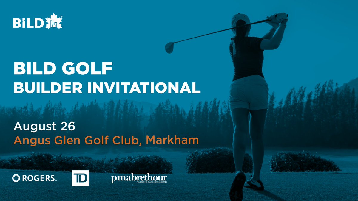 bildgta's tweet photo. On Aug. 26, the BILD Builder Invitational Tournament returns to the prestigious @AngusGlenGC for a full day of double-shotgun play, bringing together industry leaders for an unforgettable blend of competition, connection, and camaraderie. More than just a day on the course, this tournament is where the residential construction community comes together to strengthen relationships and spark new opportunities. Register now: https://t.co/9sOzNWkXxi.