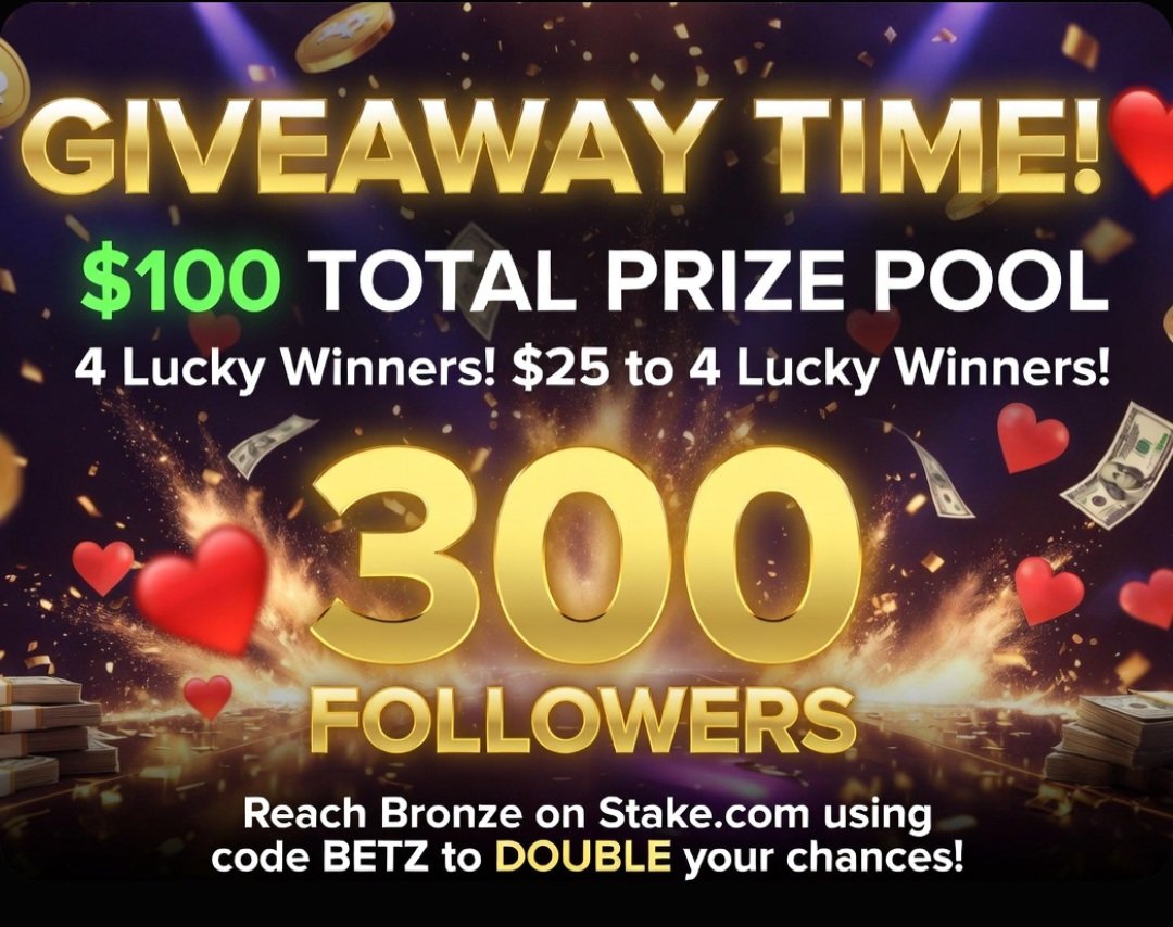 AmanBetz's tweet photo. We did not get the double up but we don't stop here❤️

Lets reach 300 Followers and we roll a giveaway of 100$

25$ for 4 people

Double your prize by reaching bronze under code "Betz"

To enter- Like, Repost and comment your love for @lebrohn @BigFoltz 
See you all after 300 follower mark❤️

#stake #giveaway #creativecity #foltzfam