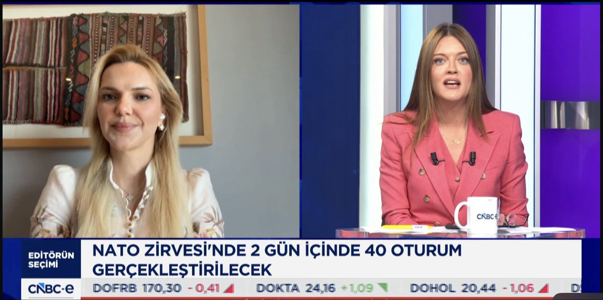 SibelKarabel's tweet photo. CNBC-e Editörün Seçimi programında, NATO 2026 Zirvesi’ni Türkiye perspektifinden yorumladım. https://t.co/isqEWrWIYd