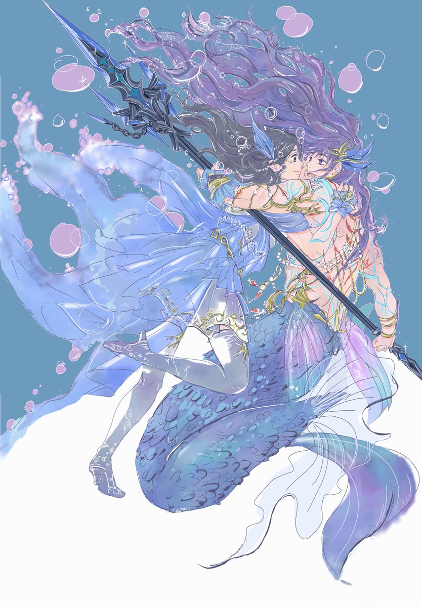 uchiko_sinku's tweet photo. 海神ホムラと花嫁🐚 https://t.co/7TzAY1pERD
