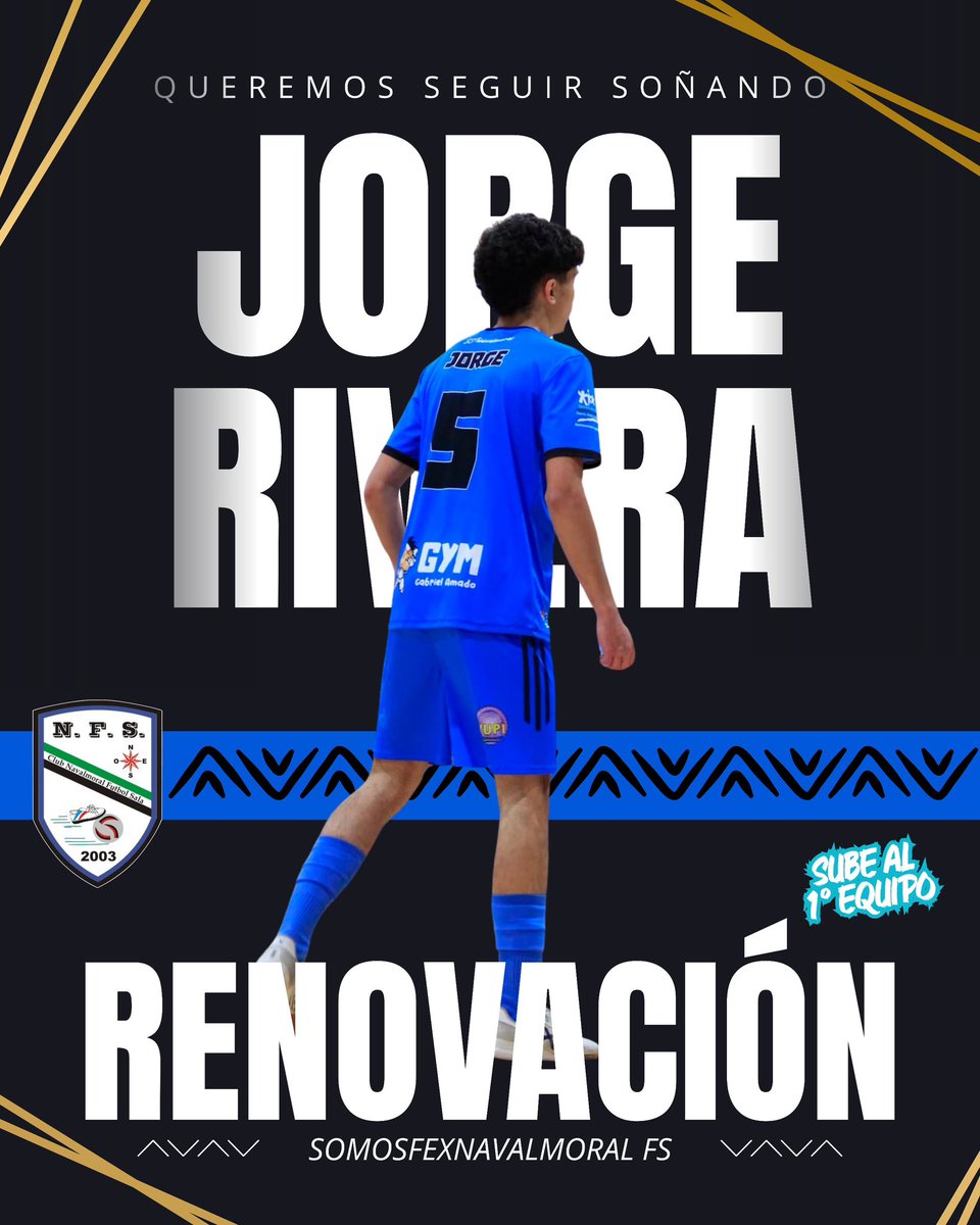 NavalmoralFS's tweet photo. 💙 RENOVACIÓN 💙

Jorge Rivera se incorpora a la dinámica del primer equipo. El club sigue con su política de cantera y el bueno de Jorge tendrá ficha del Juvenil A pero estará alternando con el Senior. Cierre contundente y muy comprometido que dará que hablar.

#VidaEnAzul https://t.co/AVTr7SoFbA