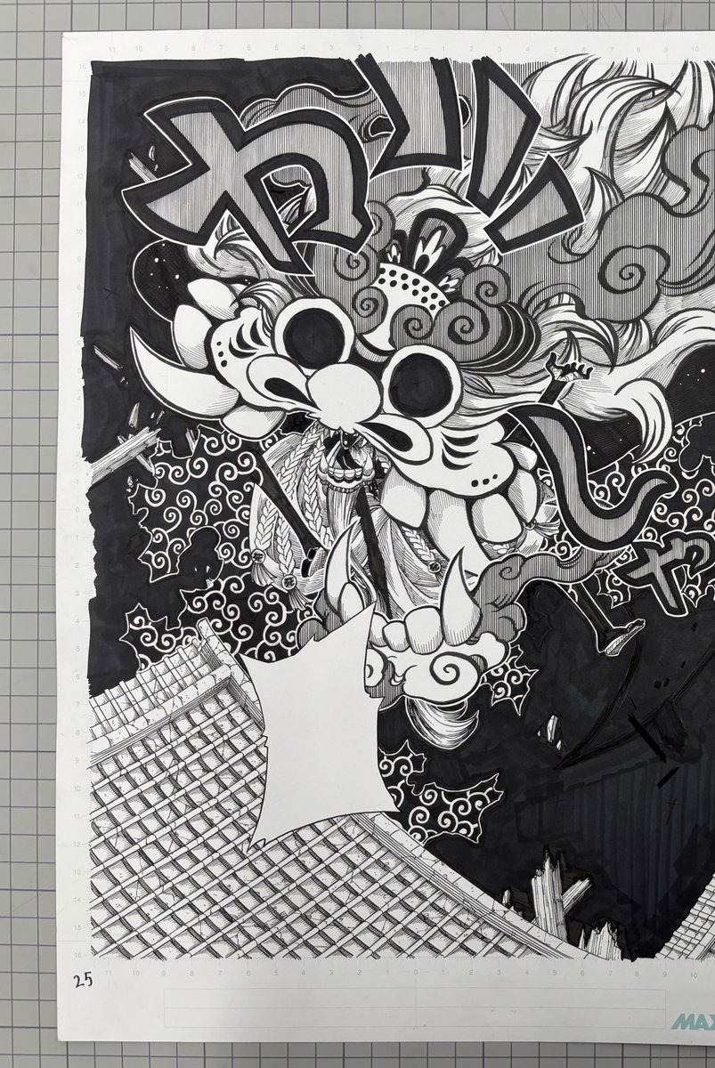 TeiTaiGa12's tweet photo. 『描季師』見開きアナログ原画 https://t.co/MaPPlKTmG1