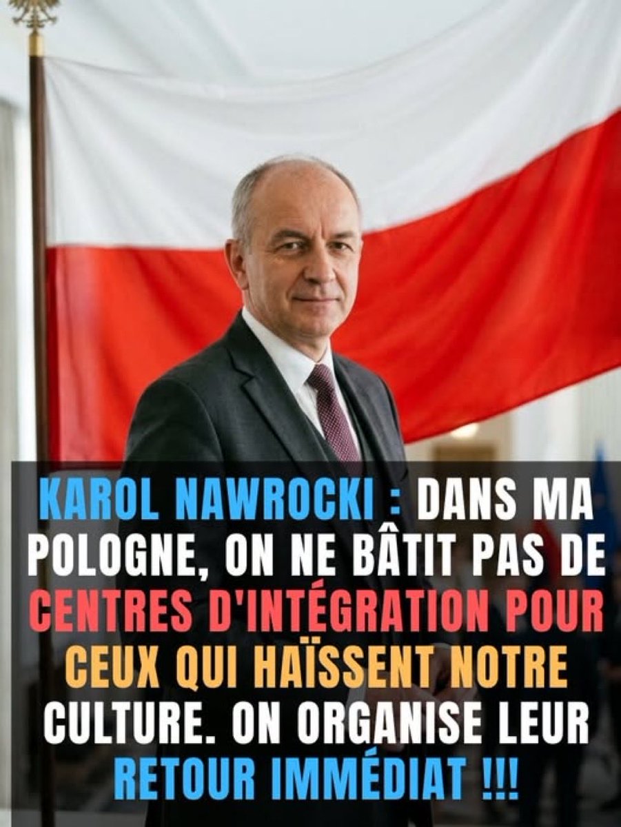 JefHugo99582's tweet photo. EN POLOGNE, PAS D’IMMIGRATION ORGANISÉE ET FINANCÉE PAR L’ÉTAT, DONC PAS DE VOLS, D’AGRESSIONS AU COUTEAU, ET PAS D’ATTENTATS ISLAMISTES DANS LES RUES … 
LE GOUVERNEMENT POLONAIS PROTÈGE SES CITOYENS .. https://t.co/4oDpa86BqP