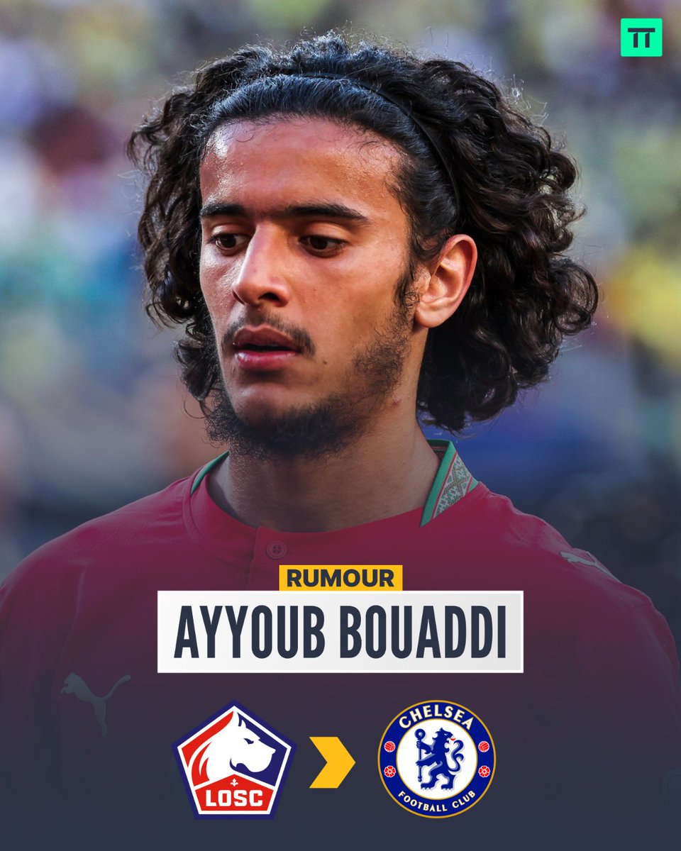 TEAMtalk's tweet photo. Chelsea have recently shown interest in signing Ayyoub Bouaddi, with Chelsea reportedly offering a deal which will mean the player stays at Lille on loan for the 26/27 season https://t.co/eakjfVPtYc
