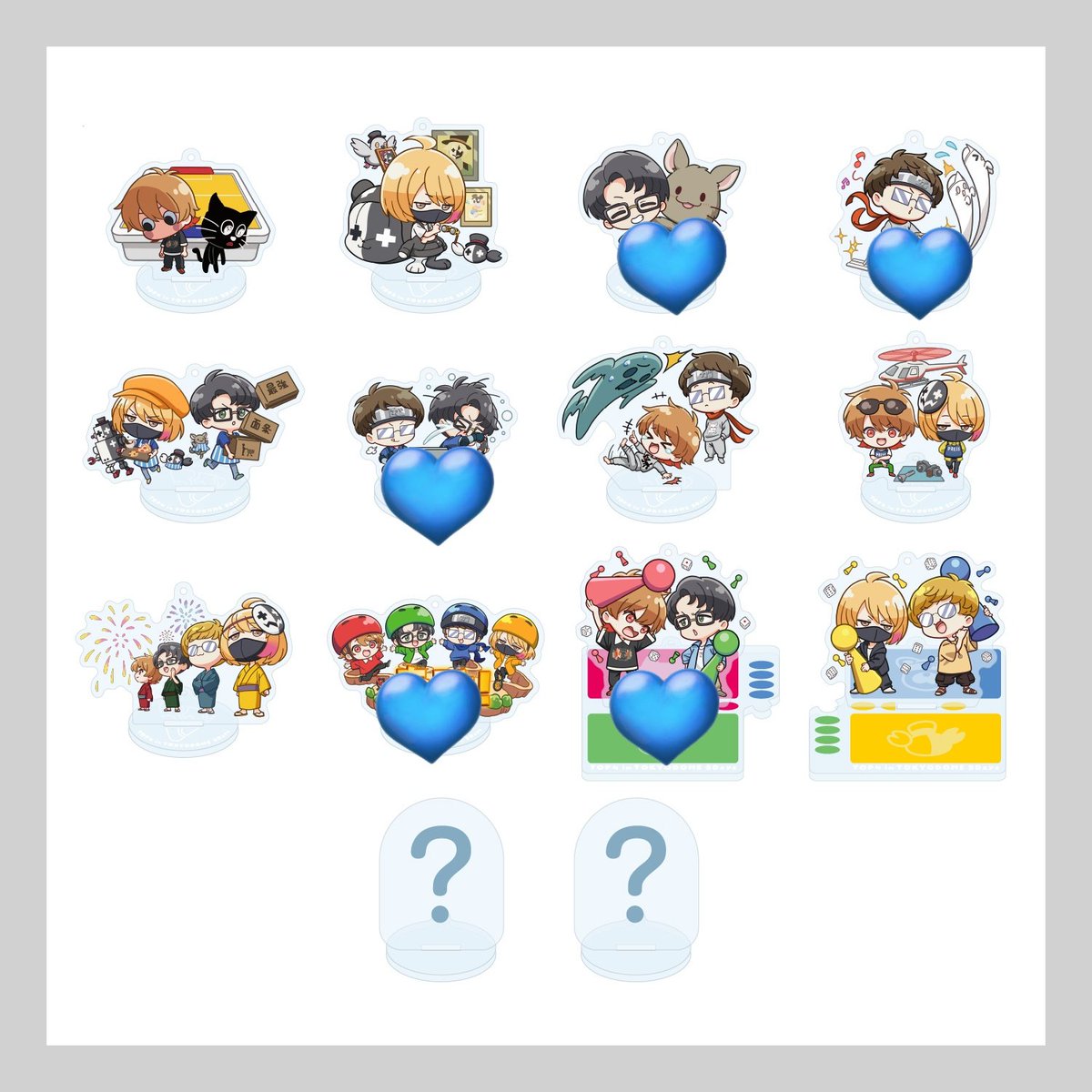 tnp_jko's tweet photo. TOP4 アクキー 交換
譲：画像1(数字は所持数)
求：定価＋送料or画像2💙
名古屋でしたら手渡しも可能です。
フォロー外からもお気軽にお声掛けください。 https://t.co/bVhVgtCRh2