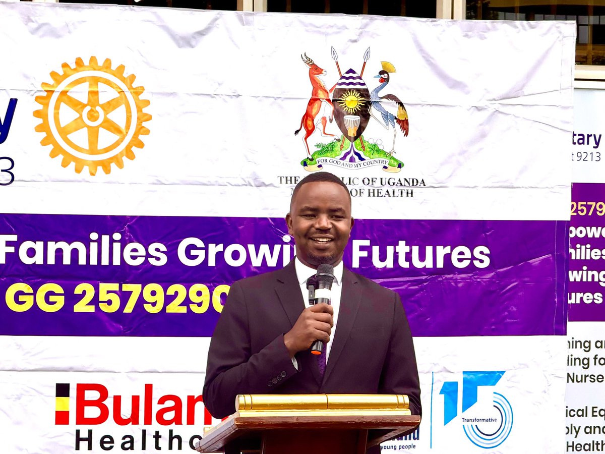 MinofHealthUG's tweet photo. The State minister for Primary Health Care, Hon. @DrAyumeCharles has today morning flagged off a consignment of maternal and newborn care equipment worth approximately UGX 2.1 billion, to strengthen emergency obstetric and newborn care services across Uganda’s high-volume public health facilities.

The equipment, procured by a Rotary Club under the “Empowering Families, Growing Futures” initiative, will be distributed to 31 health facilities comprising 16 Health Centre IVs and 15 Health Centre IIIs in 14 districts, with the aim of improving the quality of care for mothers and newborns.

Dr. Ayume while appreciating the relentless efforts of Rotarians, emphasized that the Ministry’s focus extends beyond supplying equipment to ensuring that they’re  properly utilized through continuous training, supervision and maintenance.

The consignment includes; delivery beds, radiant warmers, patient monitors, baby cots, phototherapy machines, newborn resuscitation units, Kangaroo Mother Care chairs and other essential equipment needed to improve maternal and newborn survival.

The Commissioner for Reproductive and Child Health, Dr. @rmugahi99, said the equipments from Rotary complement ongoing investments in building the capacity of health workers to manage complications affecting mothers and newborns.

Dr. Mugahi noted that health workers under the programme are already undergoing specialized training in Essential Newborn Care, with additional training on Helping Mothers Survive expected to further improve the management of obstetric emergencies such as postpartum haemorrhage, pre-eclampsia, eclampsia and obstructed labour.

#MOHatWork | #ReproductiveHealthUG