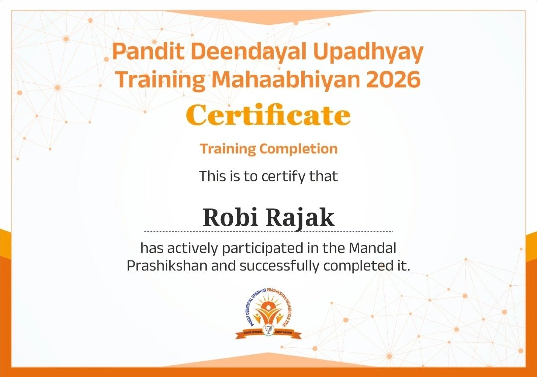 robihindustani's tweet photo. "Pandit Deendayal Upadhyay Training Mahaabhiyan 2026"
#BJP
@BJP4India 
@BJP4Assam https://t.co/upk8di7e9R