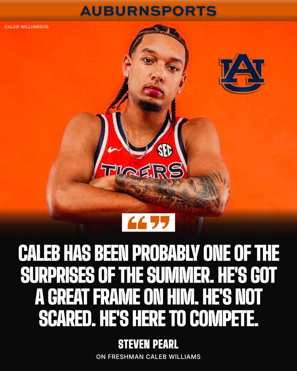 _JHokanson's tweet photo. NEW: Auburn's wing group is loaded with size and versatility, but one player stands out early.

Steven Pearl on why freshman Caleb Williams has exceeded expectations this summer and what makes him different.

Story: https://t.co/LcQuS1Nzef https://t.co/bVHqYJ4iLD