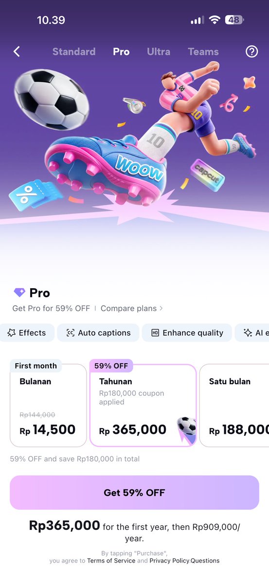 robbatech_id's tweet photo. Waaah real. Capcut lagi ada diskon besar

Bisa hemat lebih dari setengah juta daripada harga normal

Pake akun lama juga dapet diskonnya meskipun lebih mahal 😂

Akun baru                     Akun lama https://t.co/7ntDome0ug
