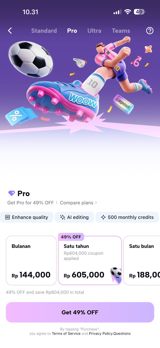 robbatech_id's tweet photo. Waaah real. Capcut lagi ada diskon besar

Bisa hemat lebih dari setengah juta daripada harga normal

Pake akun lama juga dapet diskonnya meskipun lebih mahal 😂

Akun baru                     Akun lama https://t.co/7ntDome0ug