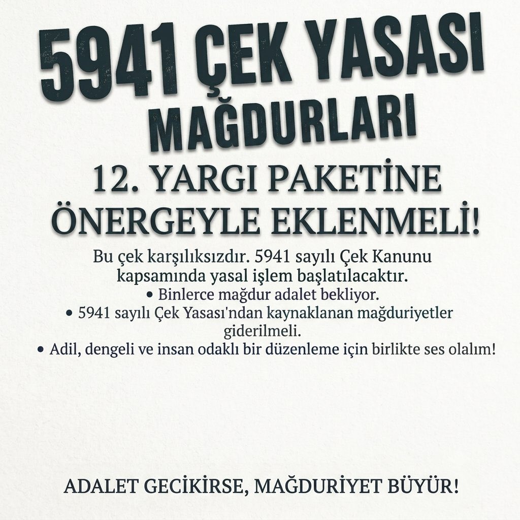 klkncanan's tweet photo. @RTErdogan Hapiste borç ödenmez. Çalışan, üreten ve kazanan insan borcunu öder. Çek mağduriyetinin çözümü için 12. Yargı Paketi’ne önergeyle düzenleme bekliyoruz.

#ÇekÖnergeyleEklensin
#ÇekBorçlarınaYapılandırma

@RTErdogan https://t.co/hIC0cPvbeJ