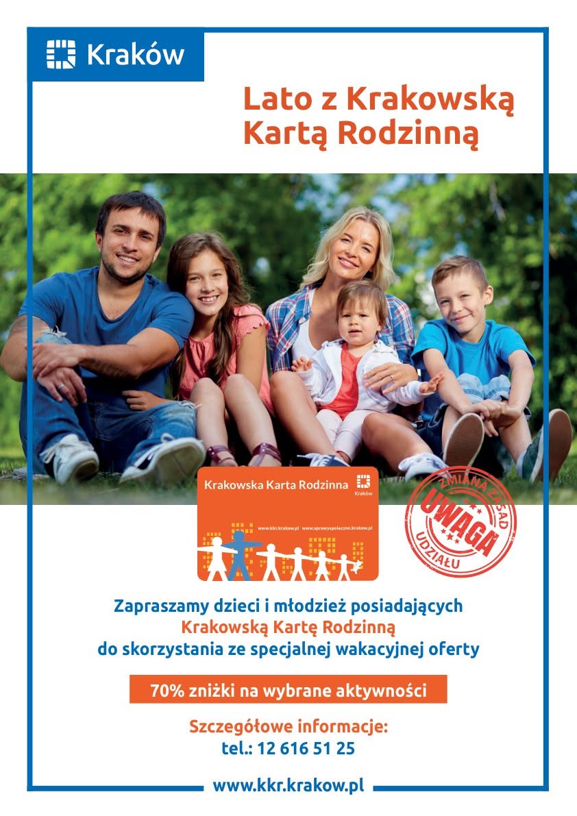 MITKrakow's tweet photo. 🌞 Lato z Krakowską Kartą Rodzinną! Od 1.07 do 31.08 dzieci i młodzież z ważną KKR skorzystają z kuponów do Ogrodu Doświadczeń. W tygodniu 10 kuponów dziennie, dopłata tylko 5,10 zł! https://t.co/ZeqlZf9eWr