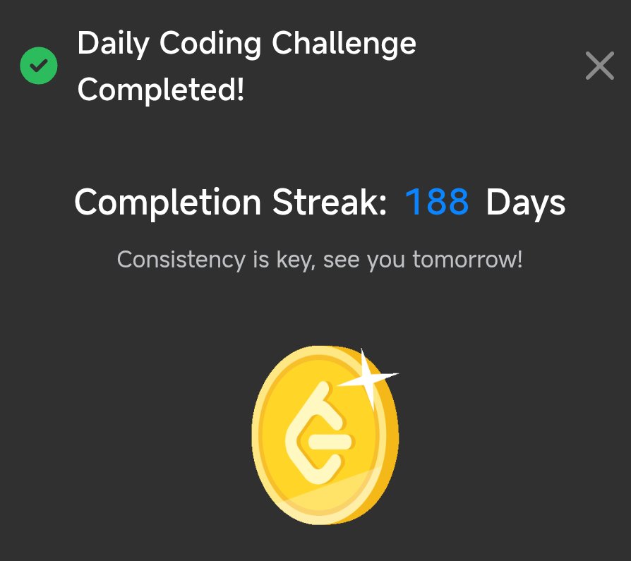 RootMadhav's tweet photo. Day - 188
LeetCode POTD
LeetCode - 3754
Problem - Concatenate Non-Zero Digits and Multiply by Sum I
#LeetCode #LeetCodeStreak #Coding #POTD #365daysofcode #POTDwithLeetCodeDay https://t.co/YNUfk4X34t