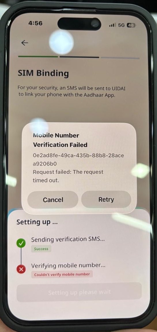 Indian_rohit's tweet photo. @UIDAI : New app of UIDAI is not working since morning I am facing issue. Please refer screenshot https://t.co/nxNXAsFkt5