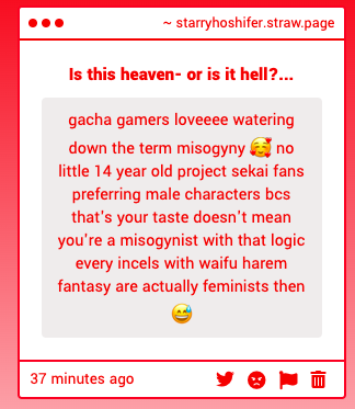 Hoshifer_1288's tweet photo. I dont think it can be said any better anon, I agree with you so hard on this.. oh my days I feel less insane now 

I think this has been dragged too far with the people automatically assuming people as misogynists JUST because their top 3 just happened to be a part of the small+ https://t.co/1zL0Iy3E1e