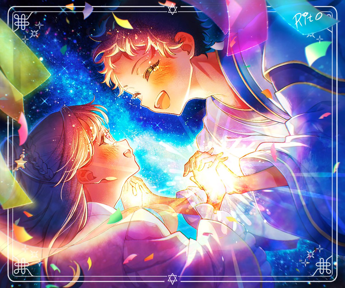 Ritosmile25's tweet photo. 『やっと会えたね✨』
#七夕イラスト　#イラスト https://t.co/tclEmAHlus