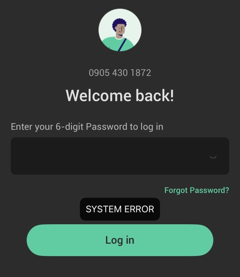 slimboy_elvis's tweet photo. @OPay_NG @opay Please I tried logging in to my OPay account but i’m being shown this 
Please what’s wrong https://t.co/ePhFTlfaH7