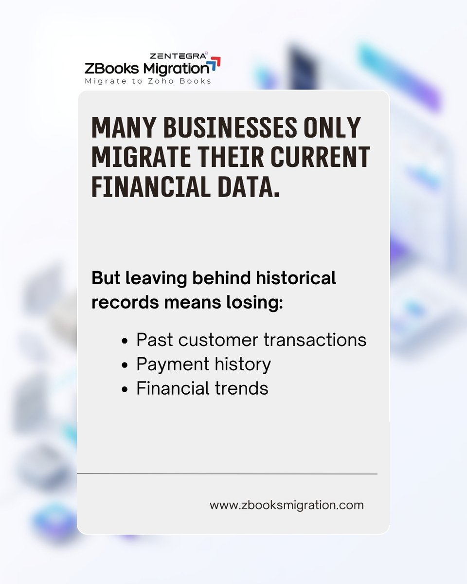 myzentegra's tweet photo. Your accounting history tells the story of your business. Don't leave it behind when you migrate. Preserve your records, maintain continuity, and make every report count.
#ZohoBooks #AccountingMigration #Zentegra #DigitalTransformation #AccountingSoftware https://t.co/KVK95Y1RG9