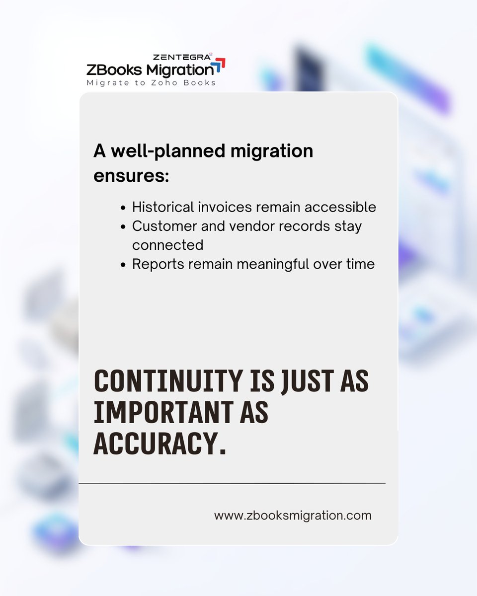 myzentegra's tweet photo. Your accounting history tells the story of your business. Don't leave it behind when you migrate. Preserve your records, maintain continuity, and make every report count.
#ZohoBooks #AccountingMigration #Zentegra #DigitalTransformation #AccountingSoftware https://t.co/KVK95Y1RG9