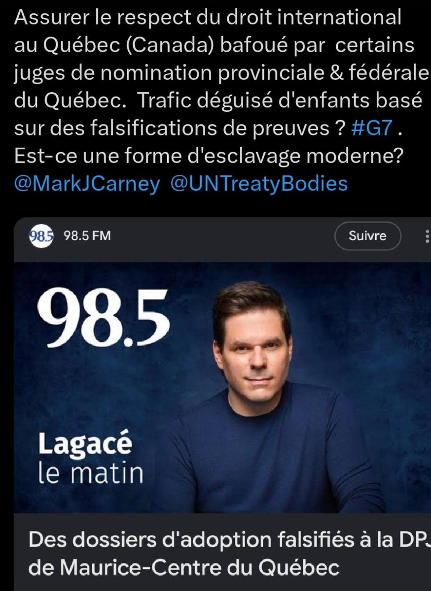 KalamaMbedd's tweet photo. @CFrechette @BDrainvilleQc Le Juge de la Cour d'appel du Québec Frédéric Bachand cité dans une plainte pour falsifications de preuves, violences faites aux enfants, certains juges impliqués comme le juge Éric Hamel JH5421 . Qu'attend le ministre de la justice de la CAQ et son juge en chef Henri Richard? https://t.co/hS5adqAFDn
