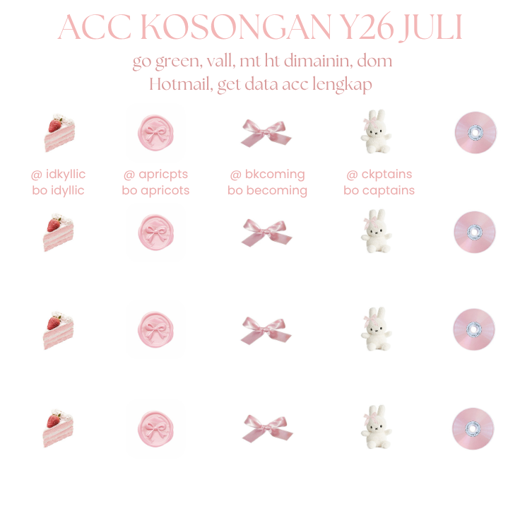 beazvs's tweet photo. wts akun kosongan y26 juli

price : https://t.co/um4EdWSlTI / each
☆ verif all (domain hotmail)
☆ bisa langsung ganti usn 
☆ go green, ht mt dimainin
☆ get all data acc lengkap

t. zonauang zonaba https://t.co/nPFM4EkXAb